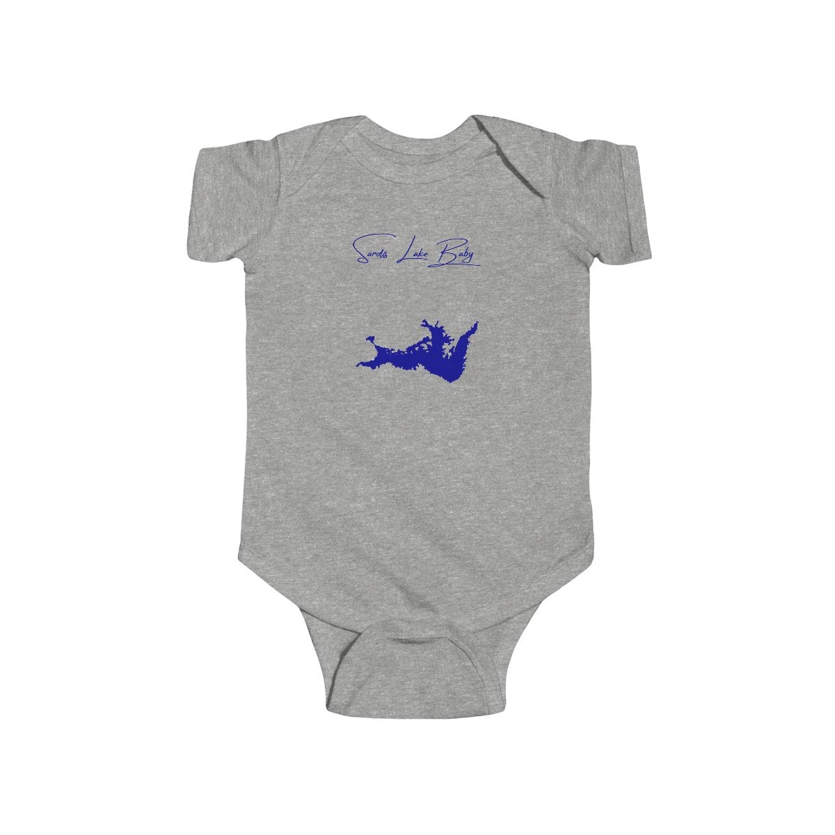 Oklahoma  Sardis  Lake  Onesie  front  position  view  from  front  heather.webp