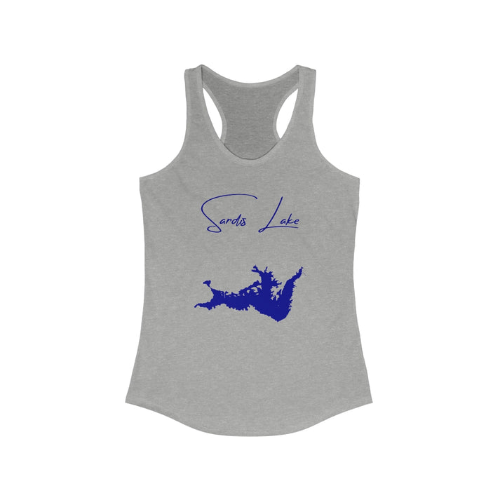 Oklahoma  Sardis  Lake  Racerback-Tank  front  position  view  from  front  heather  grey.webp