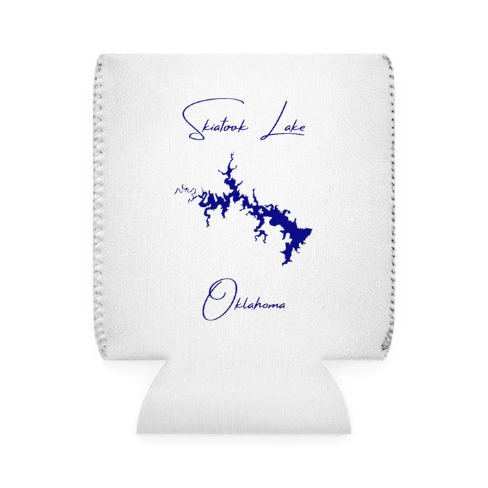 Oklahoma  Skiatook  Lake  Can  Koozie  front  position  view  from  front-1  white.webp