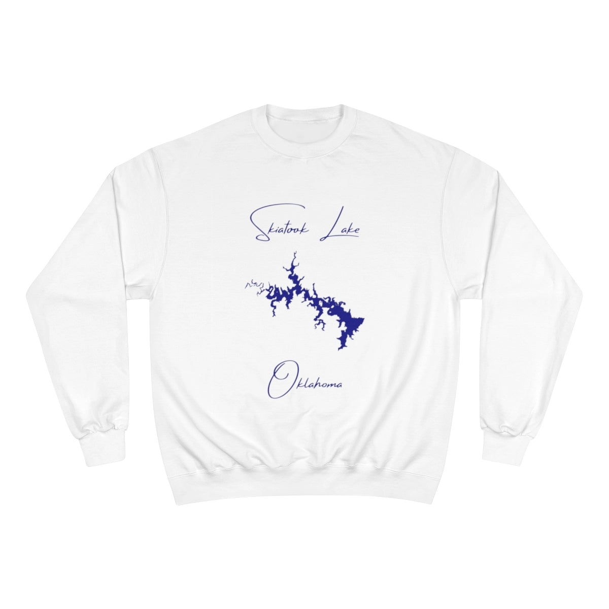Oklahoma  Skiatook  Lake  Sweatshirt  front  position  view  from  front  white.webp