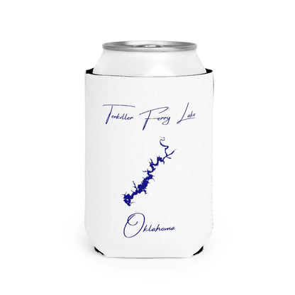 Oklahoma  Tenkiller  Ferry  Lake  Can  Koozie  front  position  view  from  front-2  white.webp