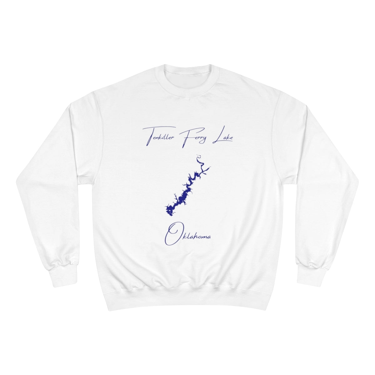 Oklahoma  Tenkiller  Ferry  Lake  Sweatshirt  front  position  view  from  front  white.webp