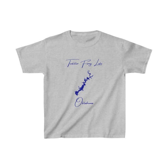 Oklahoma  Tenkiller  Ferry  Lake  Youth  T-shirt  front  position  view  from  front  sport  grey.webp