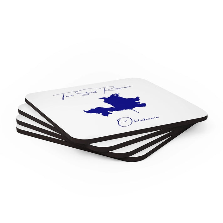 Oklahoma  Tom  Steed  Reservoir  Coaster  Set  front  position  view  from  stacked  3.75  x  3.75.webp