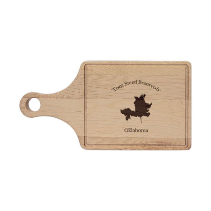 Oklahoma  Tom  Steed  Reservoir  Engraved  Cutting  Board  front  position  view  from  front  maple.webp
