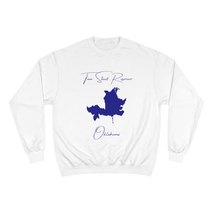 Oklahoma  Tom  Steed  Reservoir  Sweatshirt  front  position  view  from  front  white.webp