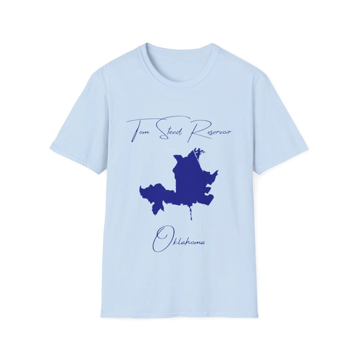 Oklahoma  Tom  Steed  Reservoir  T-shirt  front  position  view  from  front  light  blue.webp