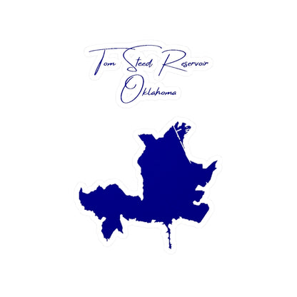 Oklahoma  Tom  Steed  Reservoir  Vinyl  Decal  other  position  view  from  front  4  x  6.webp