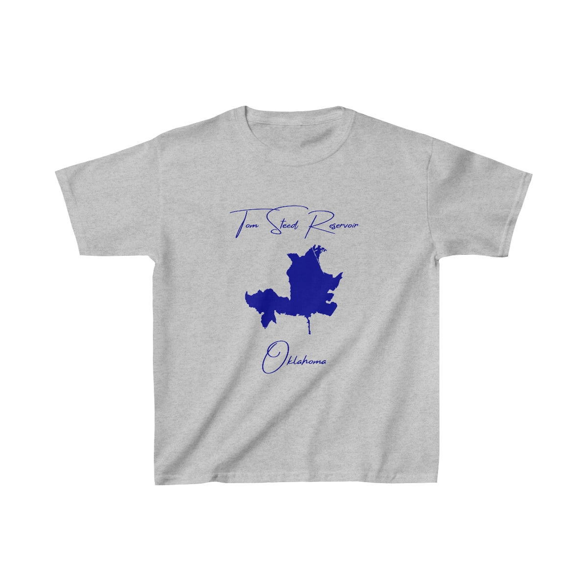 Oklahoma  Tom  Steed  Reservoir  Youth  T-shirt  front  position  view  from  front  sport  grey.webp