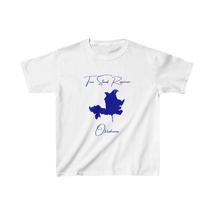 Oklahoma  Tom  Steed  Reservoir  Youth  T-shirt  front  position  view  from  front  white.webp