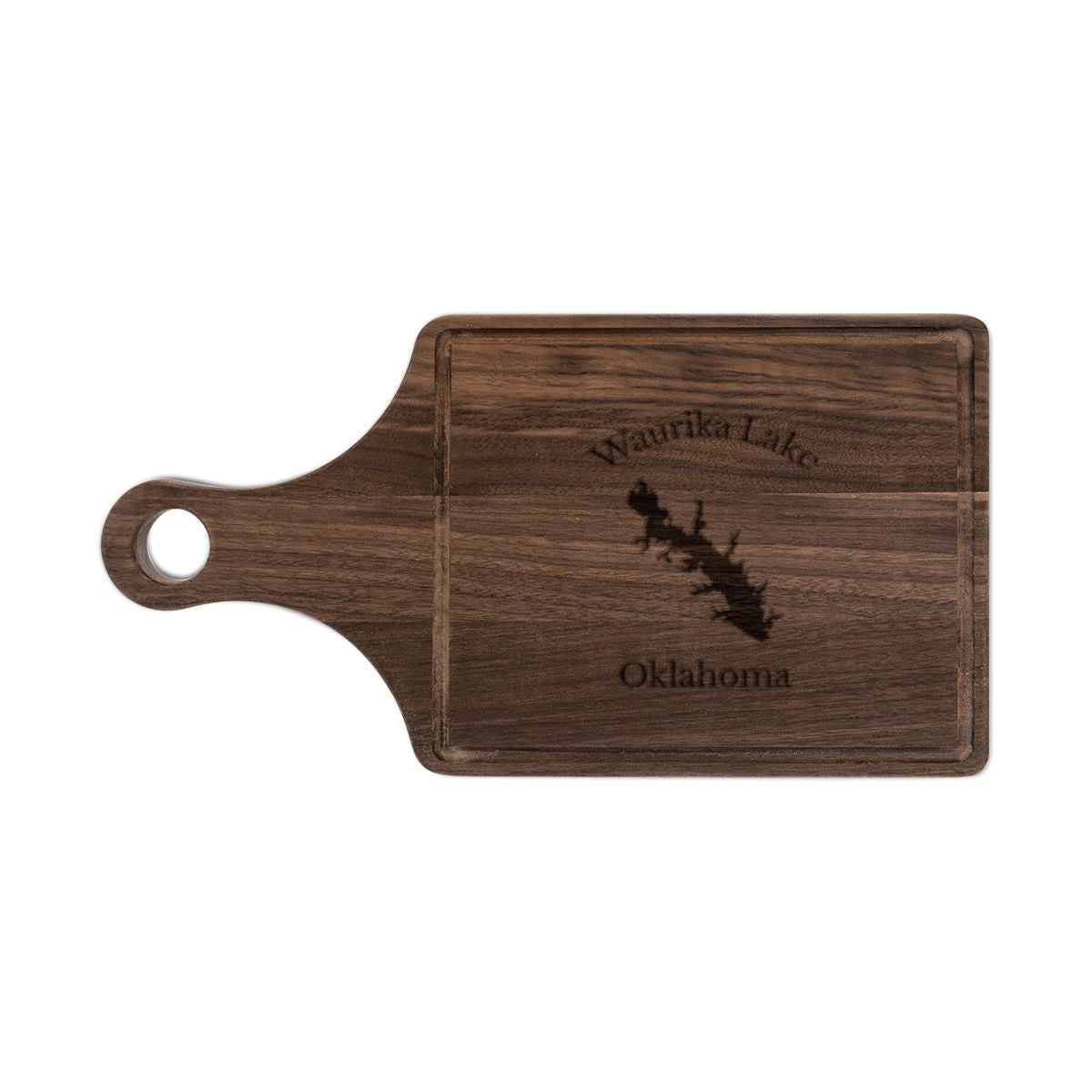 Oklahoma  Waurika  Lake  Engraved  Cutting  Board  front  position  view  from  front  walnut.webp