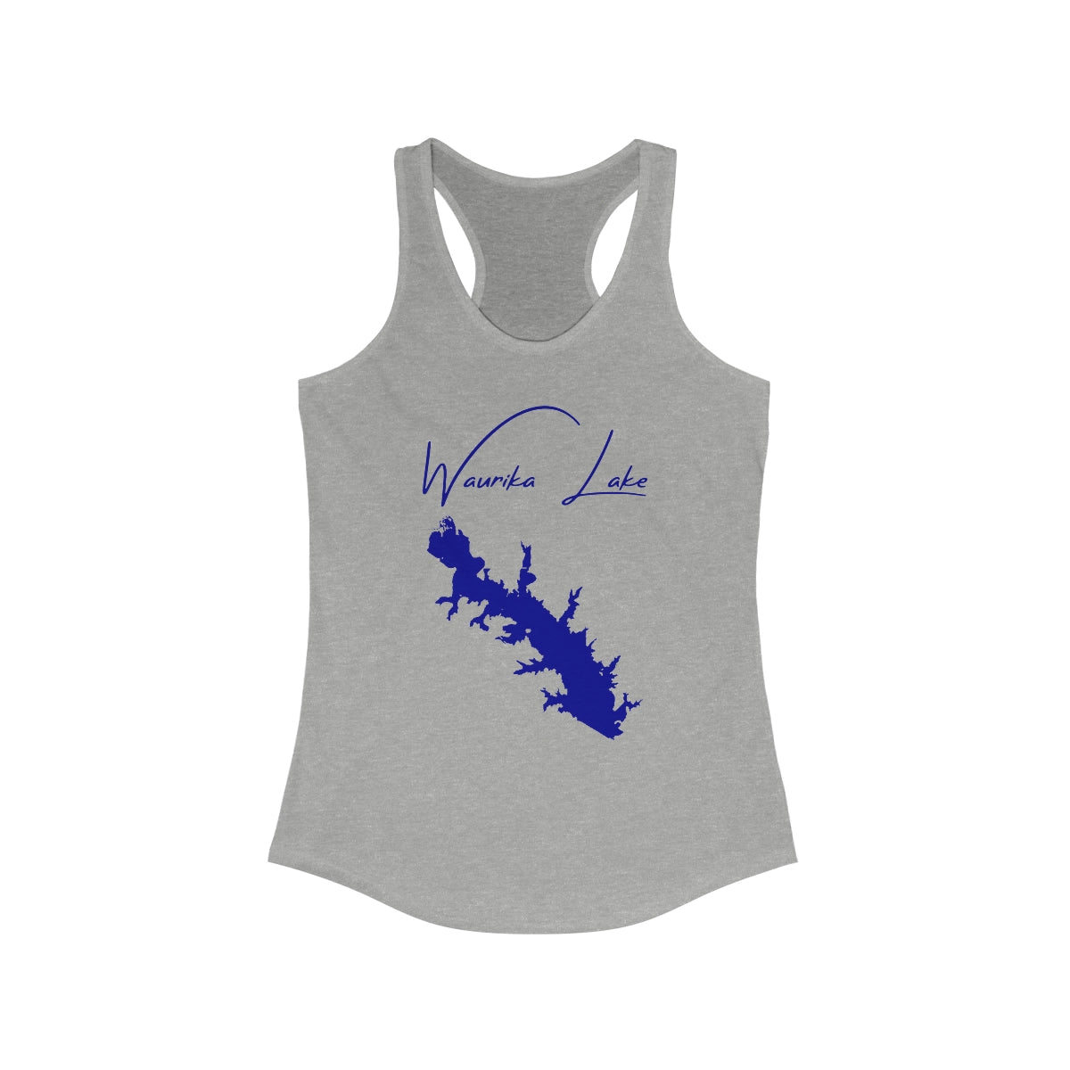 Oklahoma  Waurika  Lake  Racerback-Tank  front  position  view  from  front  heather  grey.webp