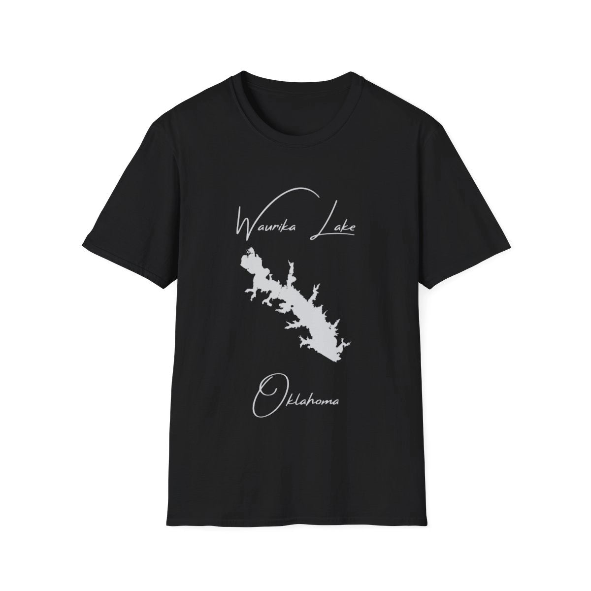 Oklahoma  Waurika  Lake  T-shirt  front  position  view  from  front  black.webp