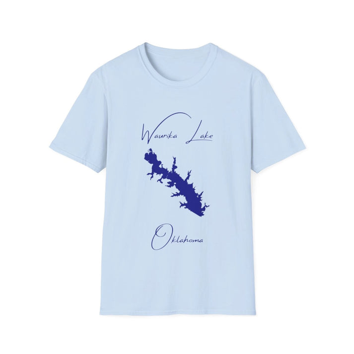 Oklahoma  Waurika  Lake  T-shirt  front  position  view  from  front  light  blue.webp