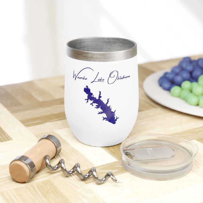 Oklahoma  Waurika  Lake  Wine  Tumbler  other  position  view  from  context  white.webp