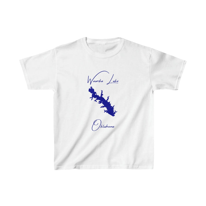 Oklahoma  Waurika  Lake  Youth  T-shirt  front  position  view  from  front  white.webp
