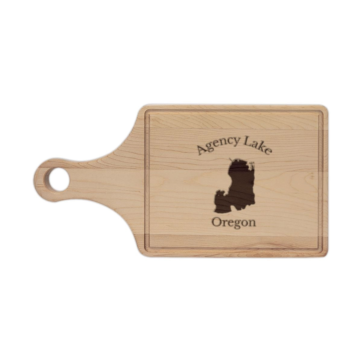 Oregon  Agency  Lake  Engraved  Cutting  Board  front  position  view  from  front  maple.webp