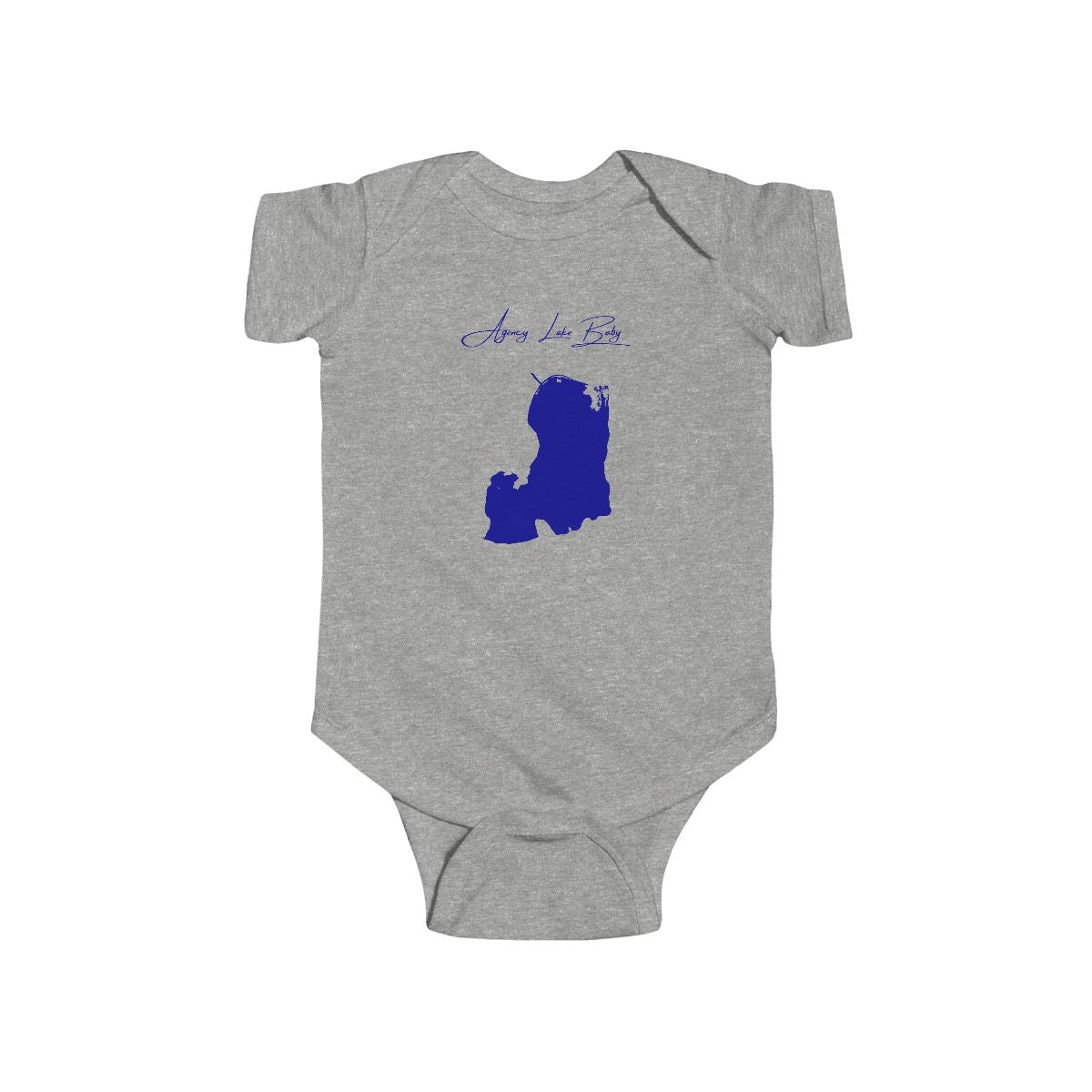Oregon  Agency  Lake  Onesie  front  position  view  from  front  heather.webp