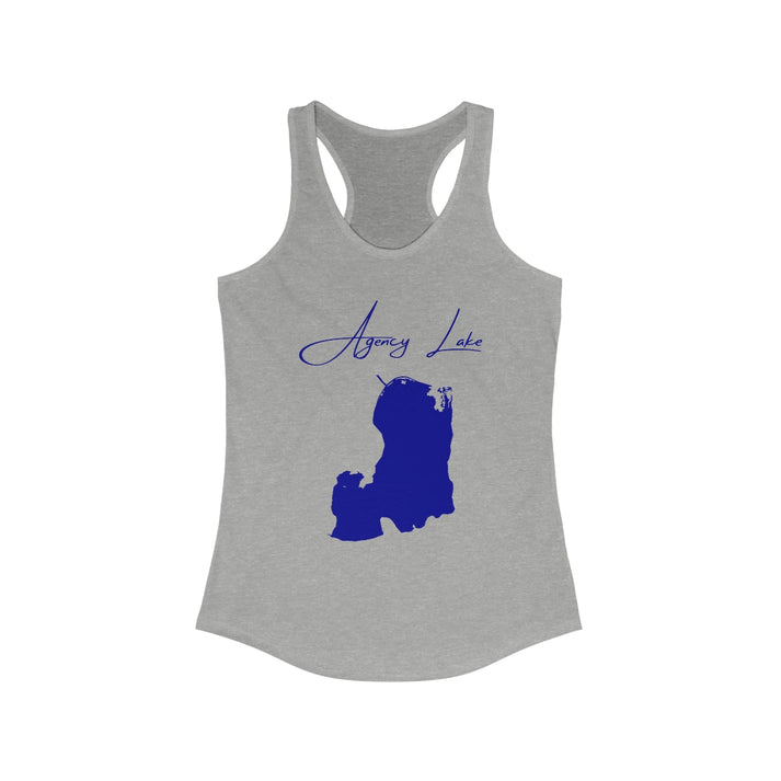 Oregon  Agency  Lake  Racerback-Tank  front  position  view  from  front  heather  grey.webp