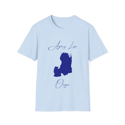 Oregon  Agency  Lake  T-shirt  front  position  view  from  front  light  blue.webp