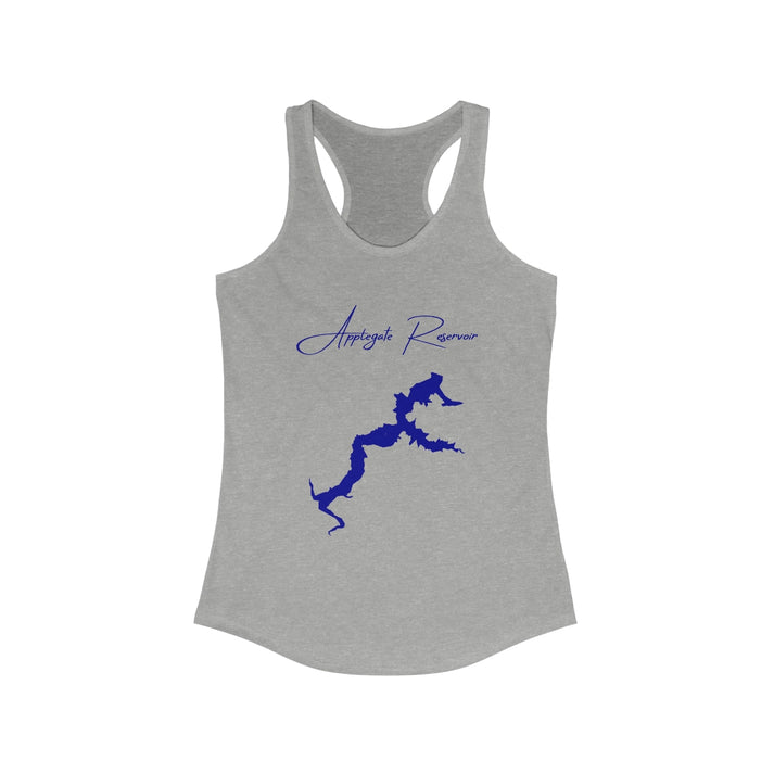 Oregon  Applegate  Reservoir  Racerback-Tank  front  position  view  from  front  heather  grey.webp