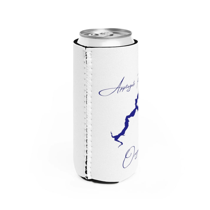 Oregon  Applegate  Reservoir  Slim  Can  Koozie  all  position  view  from  right  white.webp