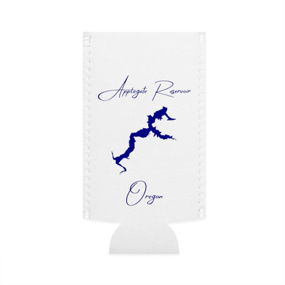 Oregon  Applegate  Reservoir  Slim  Can  Koozie  front  position  view  from  flat-front  white.webp