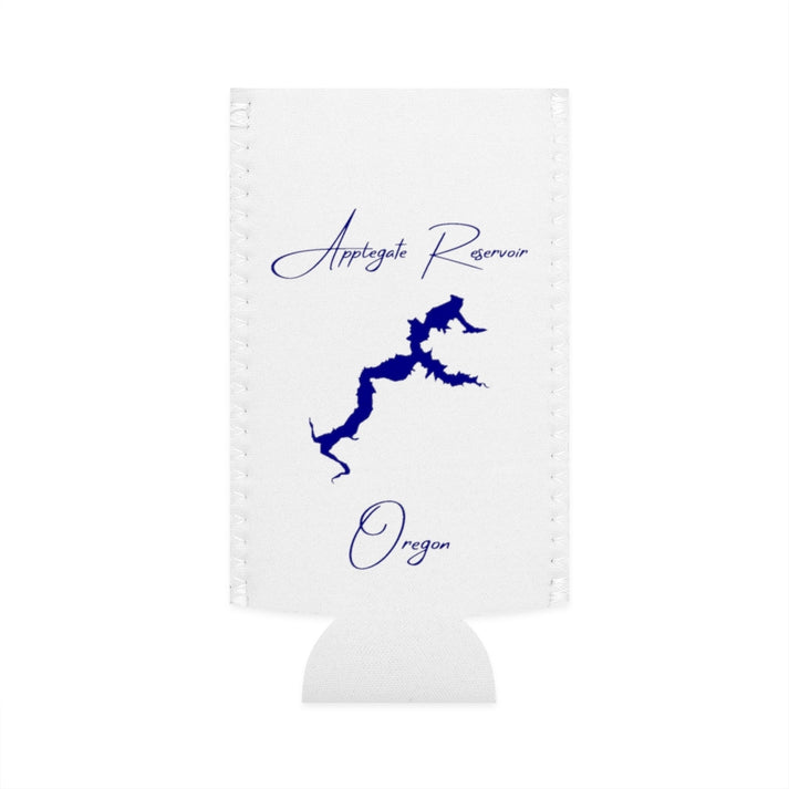 Oregon  Applegate  Reservoir  Slim  Can  Koozie  front  position  view  from  flat-front  white.webp