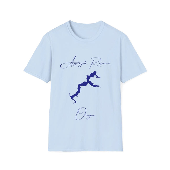 Oregon  Applegate  Reservoir  T-shirt  front  position  view  from  front  light  blue.webp