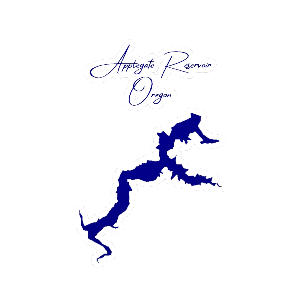 Oregon  Applegate  Reservoir  Vinyl  Decal  other  position  view  from  front  4  x  6.webp