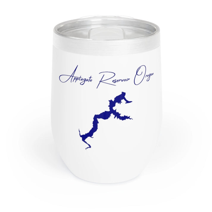 Oregon  Applegate  Reservoir  Wine  Tumbler  front  position  view  from  front  white.webp