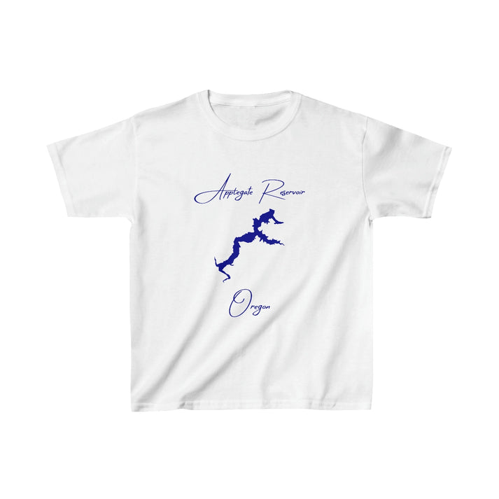 Oregon  Applegate  Reservoir  Youth  T-shirt  front  position  view  from  front  white.webp