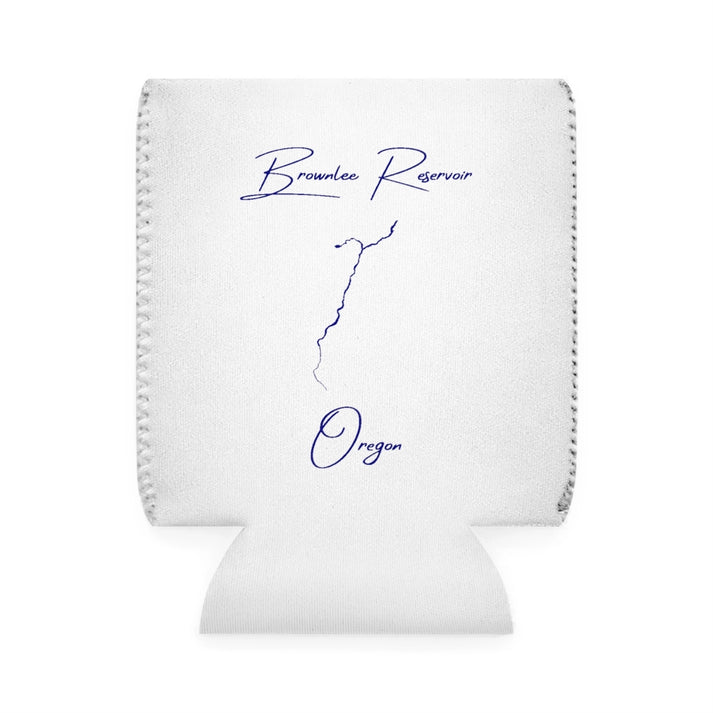 Oregon  Brownlee  Reservoir  Can  Koozie  front  position  view  from  front-1  white.webp