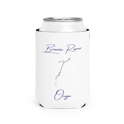 Oregon  Brownlee  Reservoir  Can  Koozie  front  position  view  from  front-2  white.webp