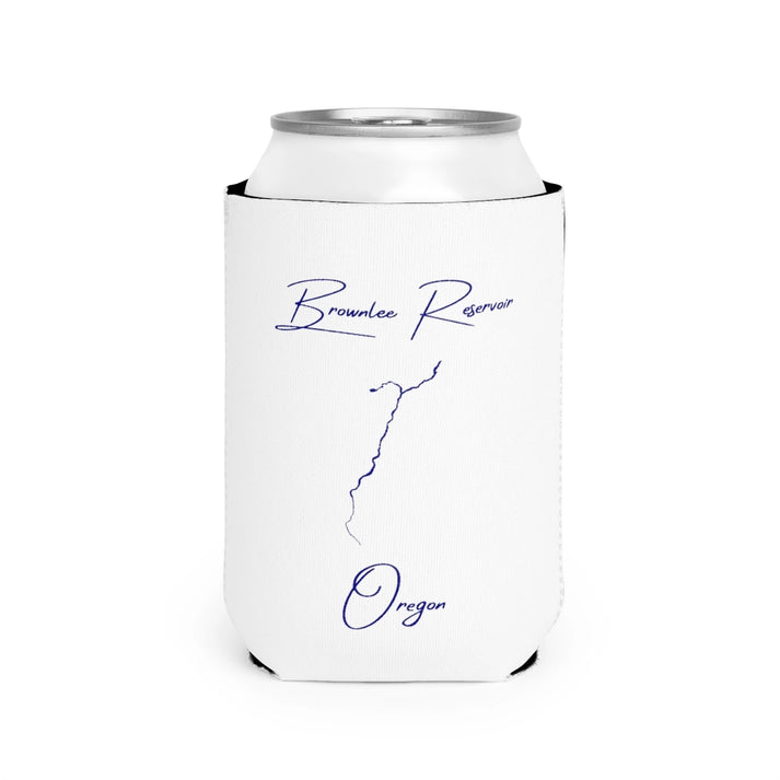 Oregon  Brownlee  Reservoir  Can  Koozie  front  position  view  from  front-2  white.webp