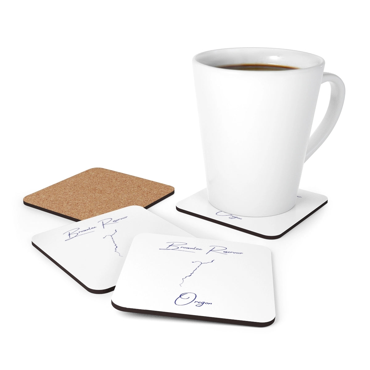 Oregon  Brownlee  Reservoir  Coaster  Set  front  position  view  from  context-1  3.75  x  3.75.webp