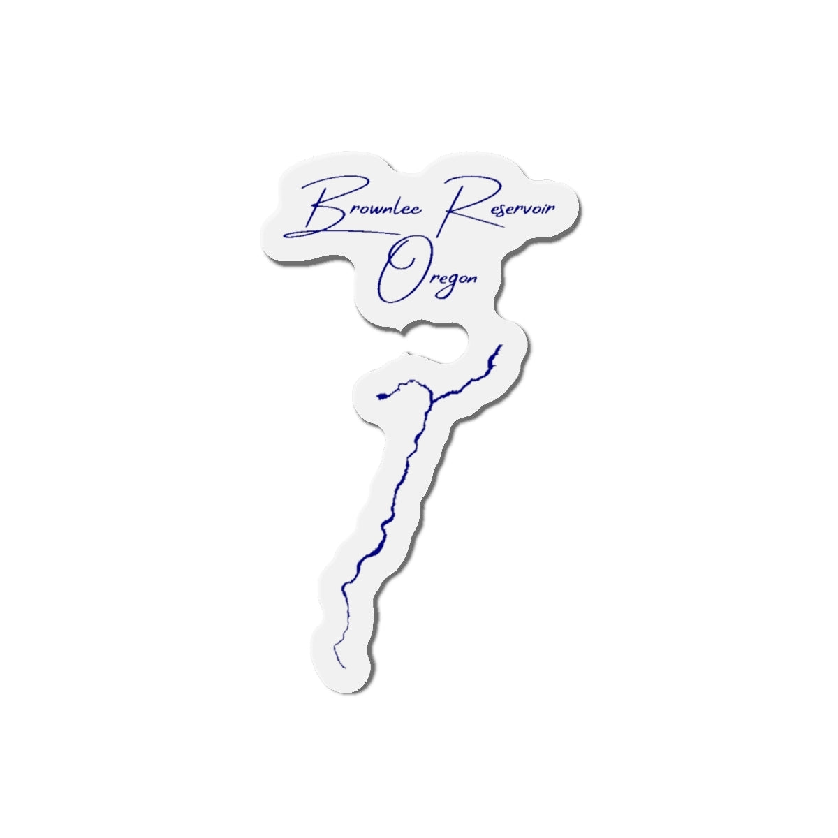 Oregon  Brownlee  Reservoir  Die  Cut  Magnet  front  position  view  from  front  4  x  4.webp