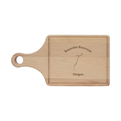 Oregon  Brownlee  Reservoir  Engraved  Cutting  Board  front  position  view  from  front  maple.webp