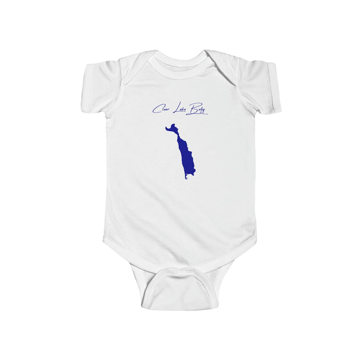 Oregon  Clear  Lake  Onesie  front  position  view  from  front  white.webp
