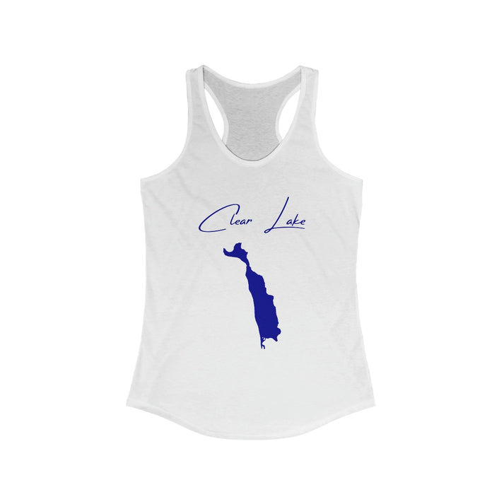 Oregon  Clear  Lake  Racerback-Tank  front  position  view  from  front  solid  white.webp