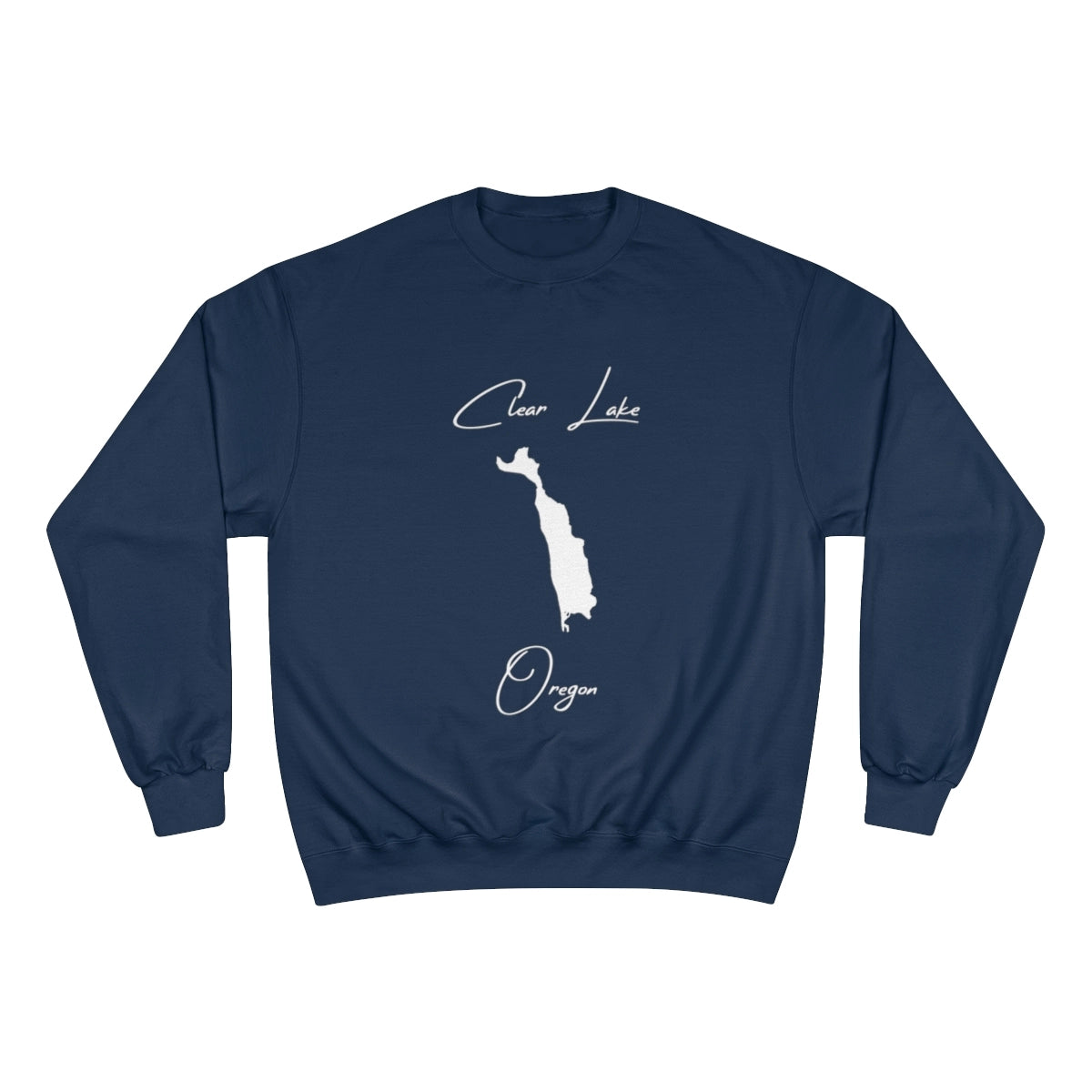 Oregon  Clear  Lake  Sweatshirt  front  position  view  from  front  navy.webp