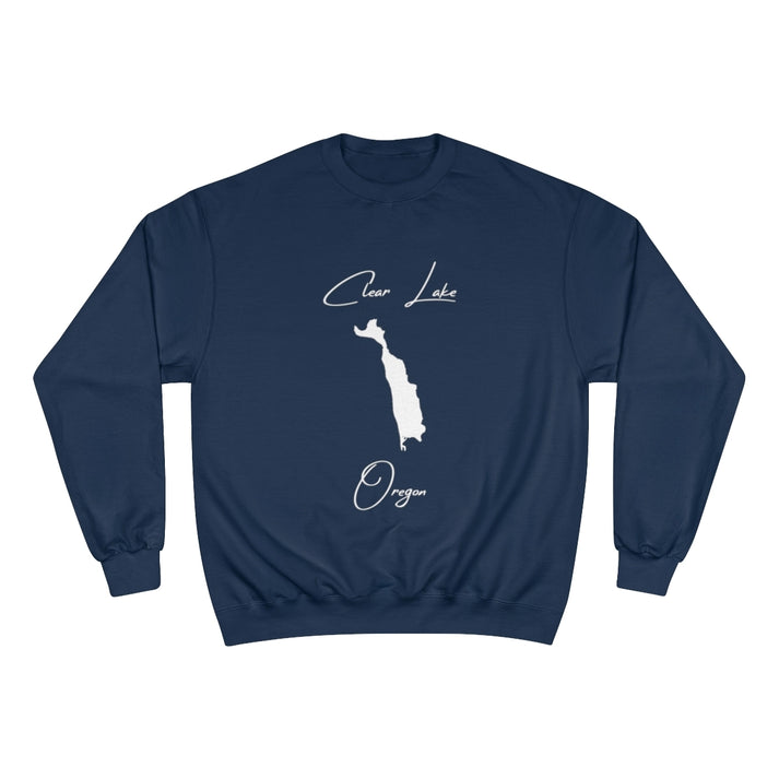 Oregon  Clear  Lake  Sweatshirt  front  position  view  from  front  navy.webp