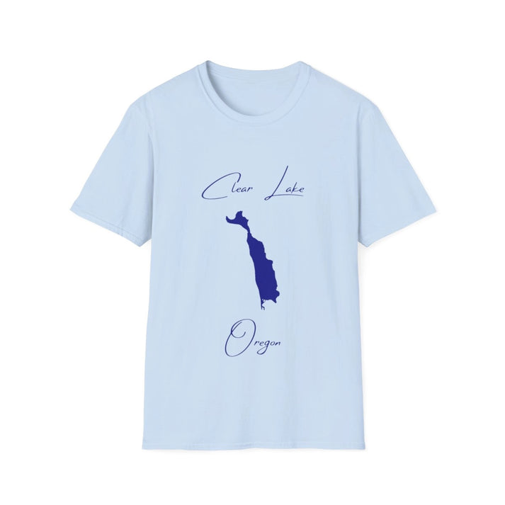Oregon  Clear  Lake  T-shirt  front  position  view  from  front  light  blue.webp