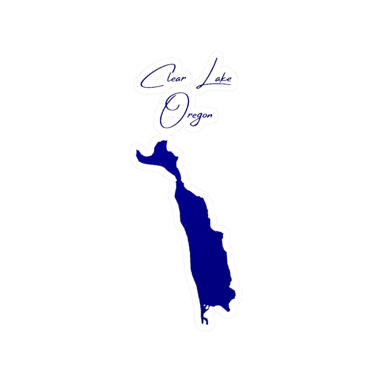 Oregon  Clear  Lake  Vinyl  Decal  other  position  view  from  front  4  x  6.webp