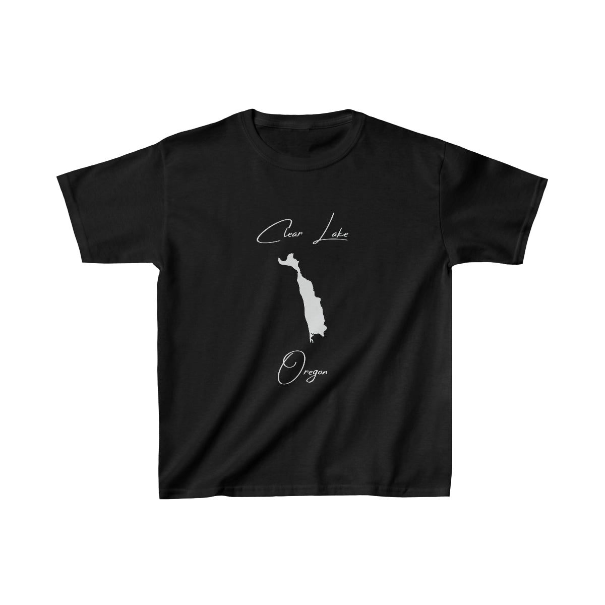 Oregon  Clear  Lake  Youth  T-shirt  front  position  view  from  front  black.webp
