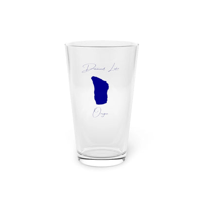 Oregon  Diamond  Lake  16oz  Pint  Glass  front  position  view  from  front  16oz.webp