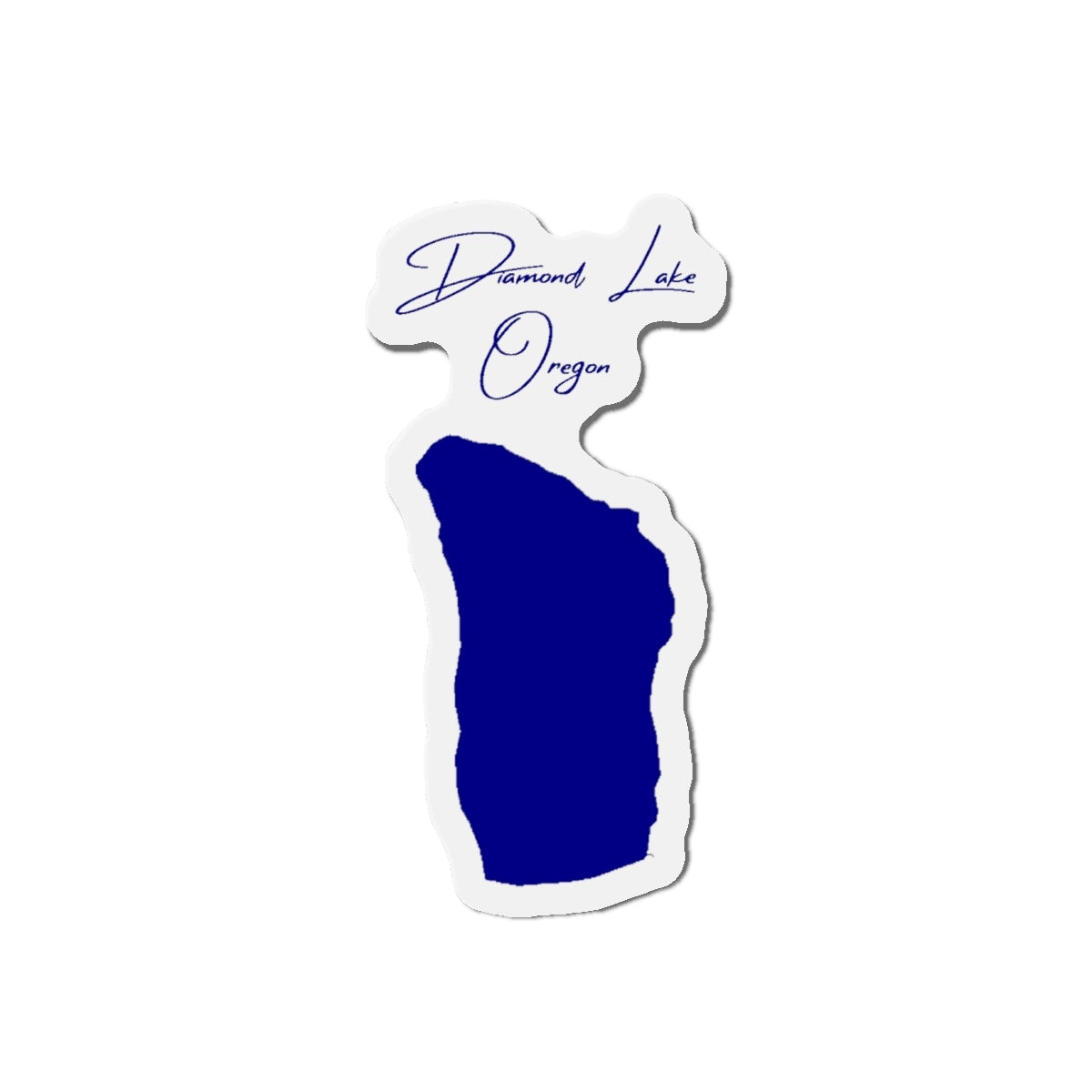 Oregon  Diamond  Lake  Die  Cut  Magnet  front  position  view  from  front  4  x  4.webp