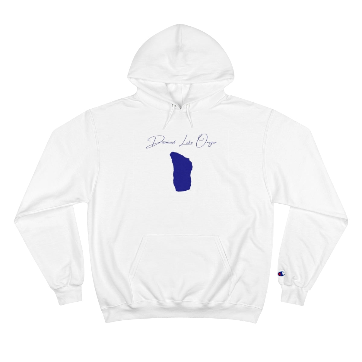 Oregon  Diamond  Lake  Hoodie  front  position  view  from  front  white.webp
