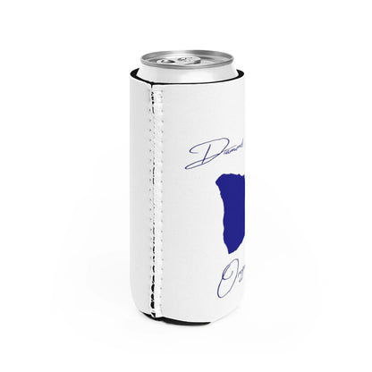 Oregon  Diamond  Lake  Slim  Can  Koozie  all  position  view  from  right  white.webp