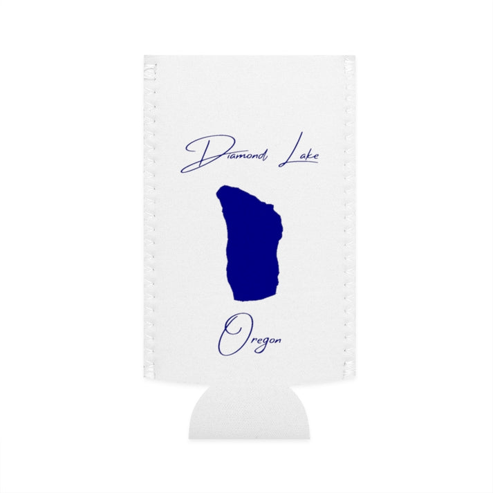 Oregon  Diamond  Lake  Slim  Can  Koozie  front  position  view  from  flat-front  white.webp